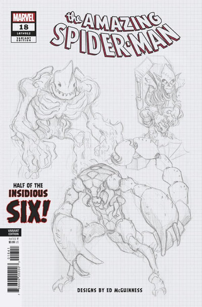 Amazing Spider-Man #18 (2023) - Ed McGuinness Design Sketch Variant