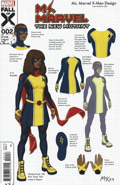 Ms. Marvel: The New Mutant #2 (2023) - 1:10 McKelvie Design Variant