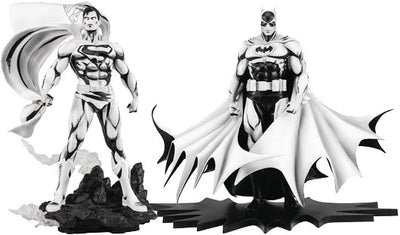 SDCC 2024 Batman & Superman Black and White Previews Exclusive Statues Bundle