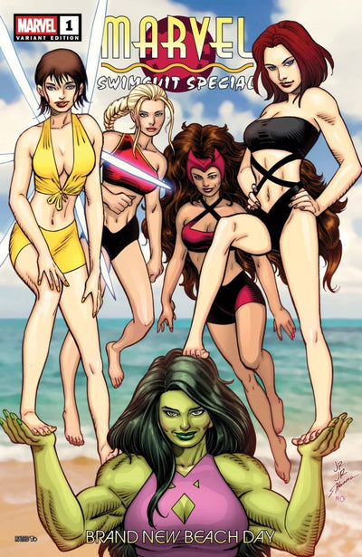 Marvel Swimsuit Special: Brand New Beach Day #1 (2026) - 1:25 John Romita Jr. Variant