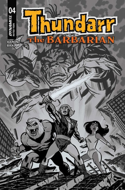 Thundarr the Barbarian #4 (2026) - 1:10 Michael Cho Black & White Variant