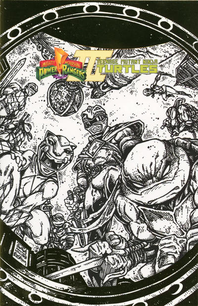 Mighty Morphin Power Rangers/TMNT 3 #1 Ashcan Foil Stamp (2022)