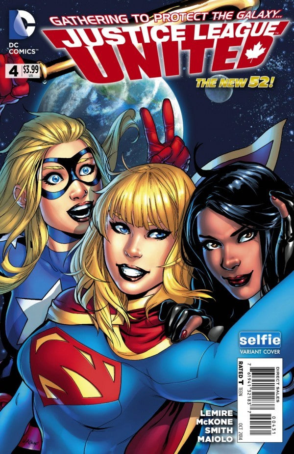 Justice League United #4 (2014) - Emanuela Lupacchino Selfie Variant