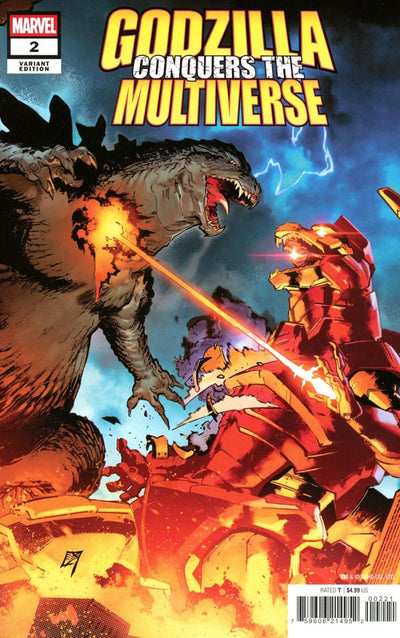 Godzilla Conquers the Multiverse #2 (2026) - Carlos Fabian Villa Heisei vs. Marvel Variant