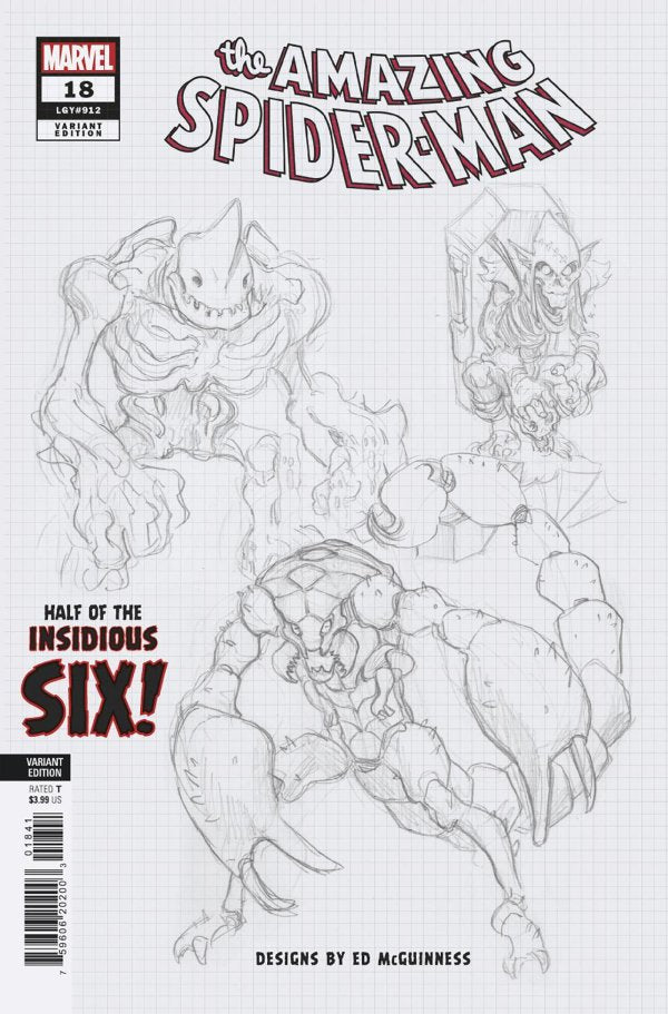 Amazing Spider-Man #18 (2023) - Ed McGuinness Design Sketch Variant