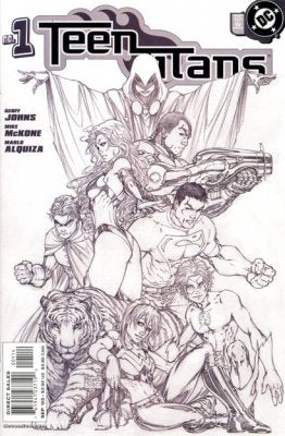 Teen Titans #1 (2003) - 4th Printing Michael Turner Sketch