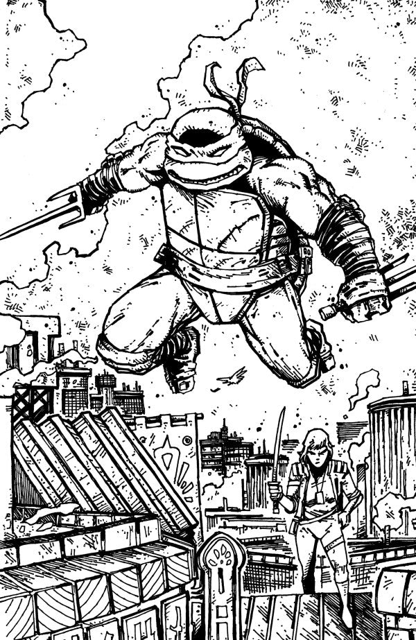 Teenage Mutant Ninja Turtles #22 (2026) 1:10 Ben Bishop Black & White Virgin Variant