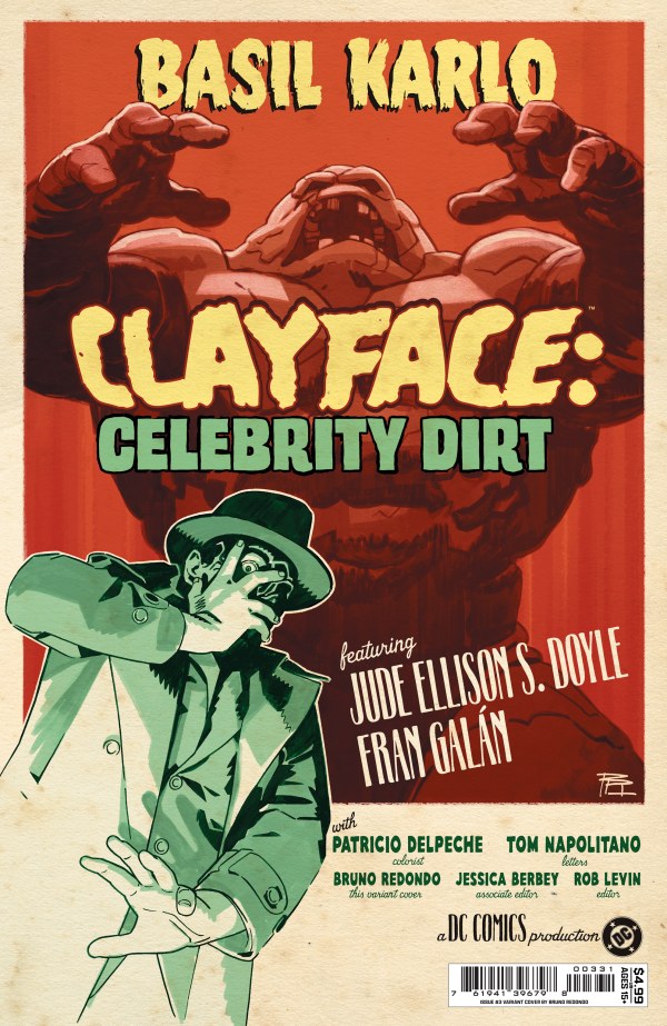 Clayface: Celebrity Dirt #3 (2026) - Bruno Redondo Variant
