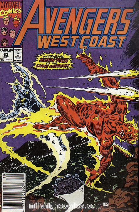 Avengers West Coast #63 (1990) - Newsstand Edition