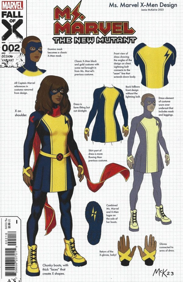 Ms. Marvel: The New Mutant #2 (2023) - 1:10 McKelvie Design Variant