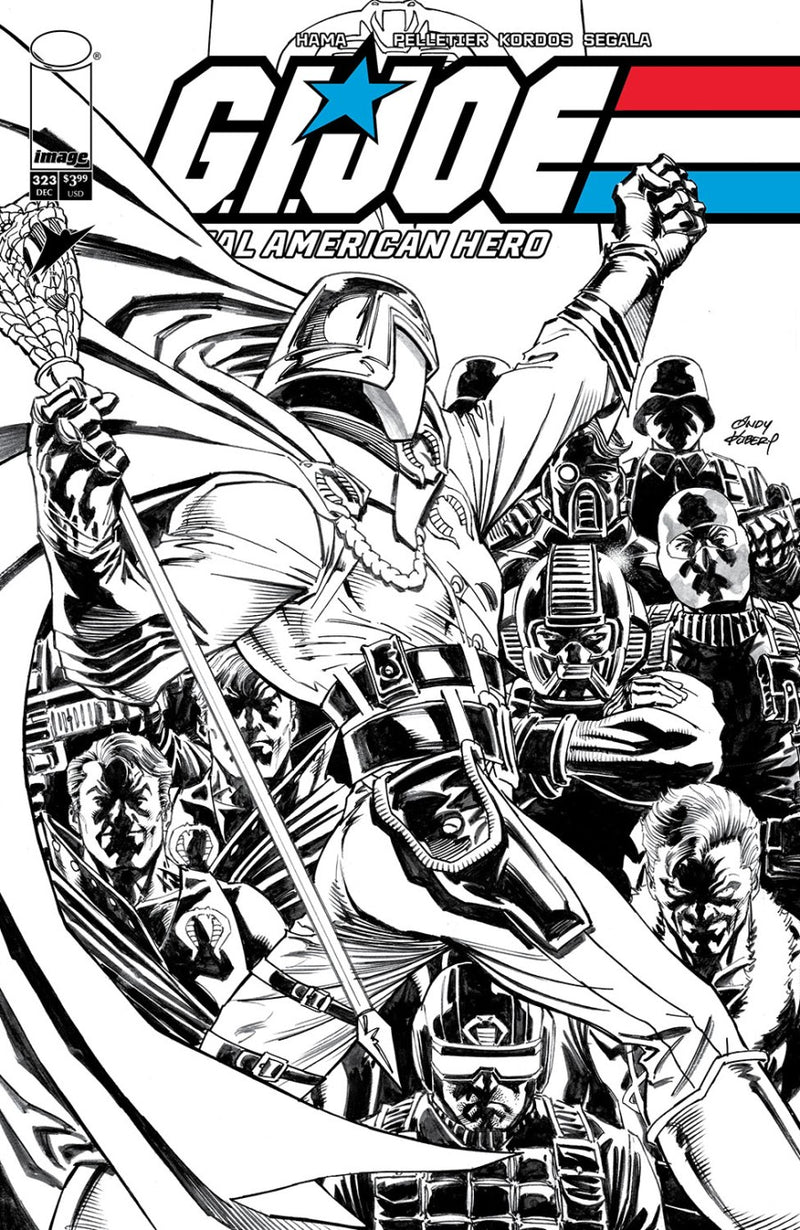 G.I. Joe: A Real American Hero #323 (2025) - Andy Kubert Black & White Variant
