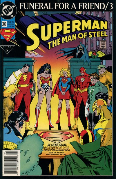 Superman: The Man of Steel #20 Newsstand Edition (1993)