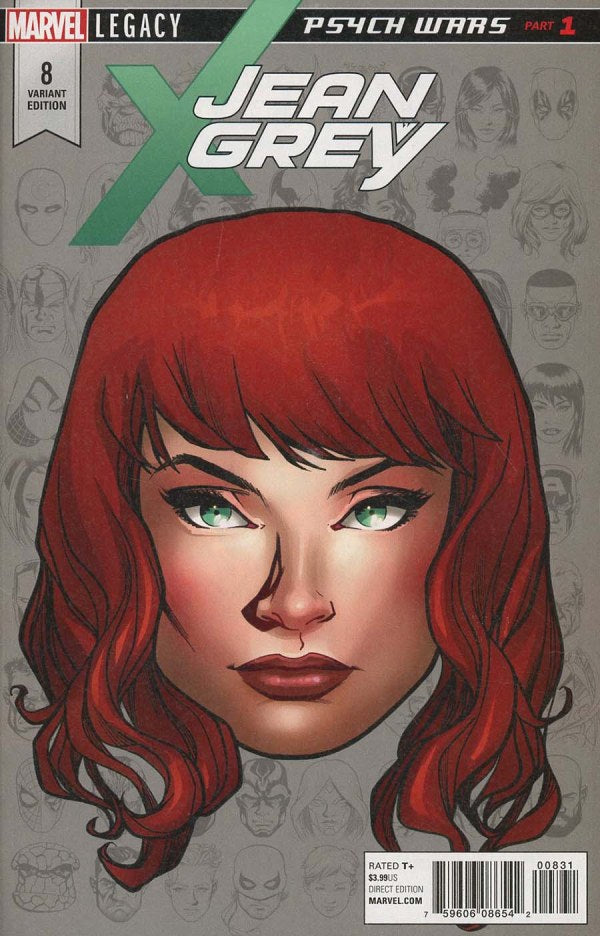 Jean Grey #8 (2017) - 1:10 McKone Legacy Headshot Variant