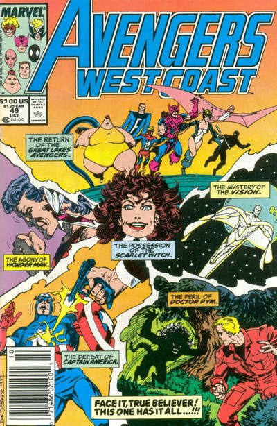 Avengers West Coast #49 (1989) - Newsstand Edition