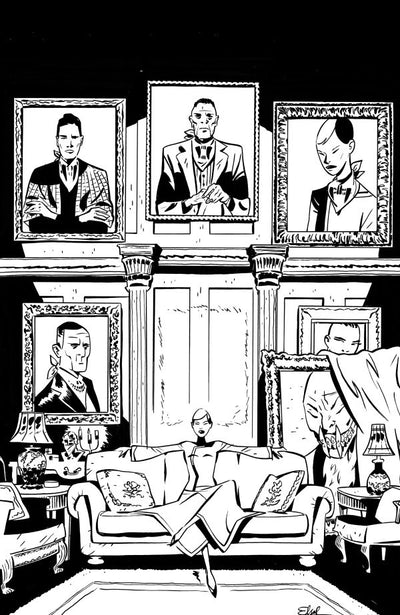Fall of the House of Slaughter #1 (2026) - 1:10 Elsa Charretier Black & White Virgin Variant