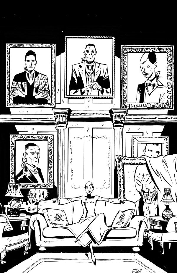 Fall of the House of Slaughter #1 (2026) - 1:10 Elsa Charretier Black & White Virgin Variant