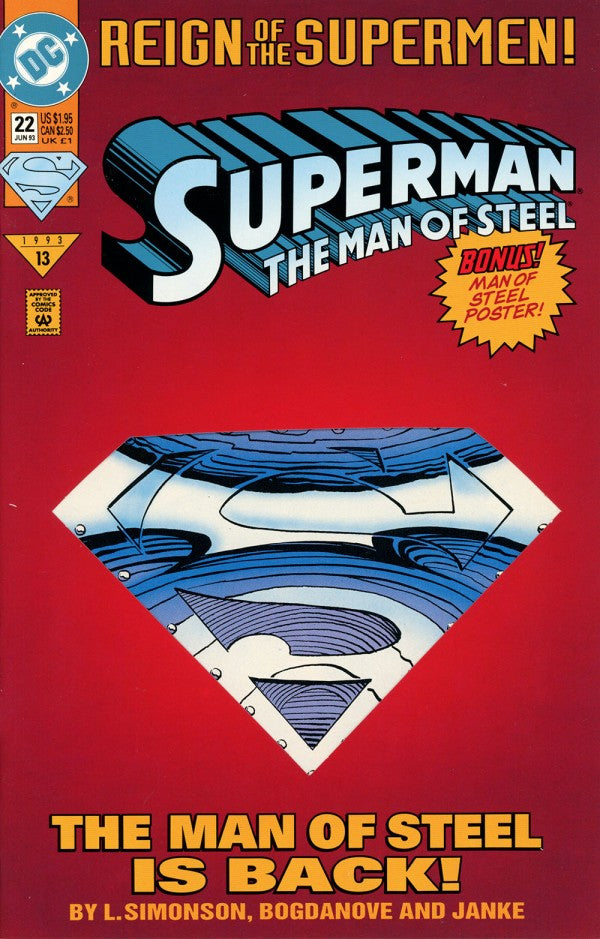 Superman: The Man of Steel #22 (1993) - Die-Cut Variant
