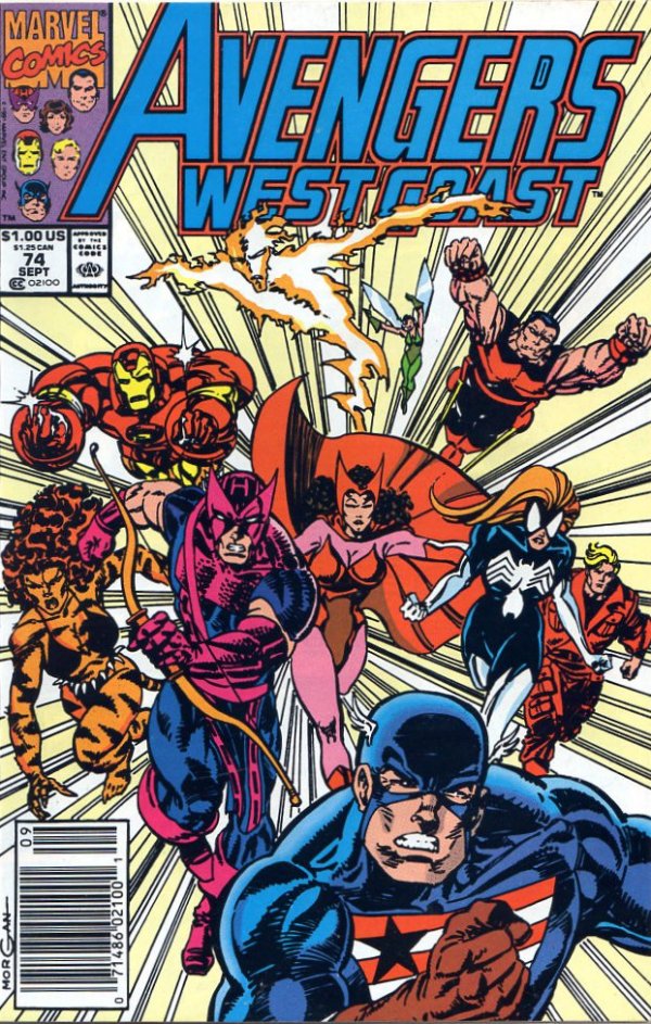Avengers West Coast #74 (1991) - Newsstand Edition