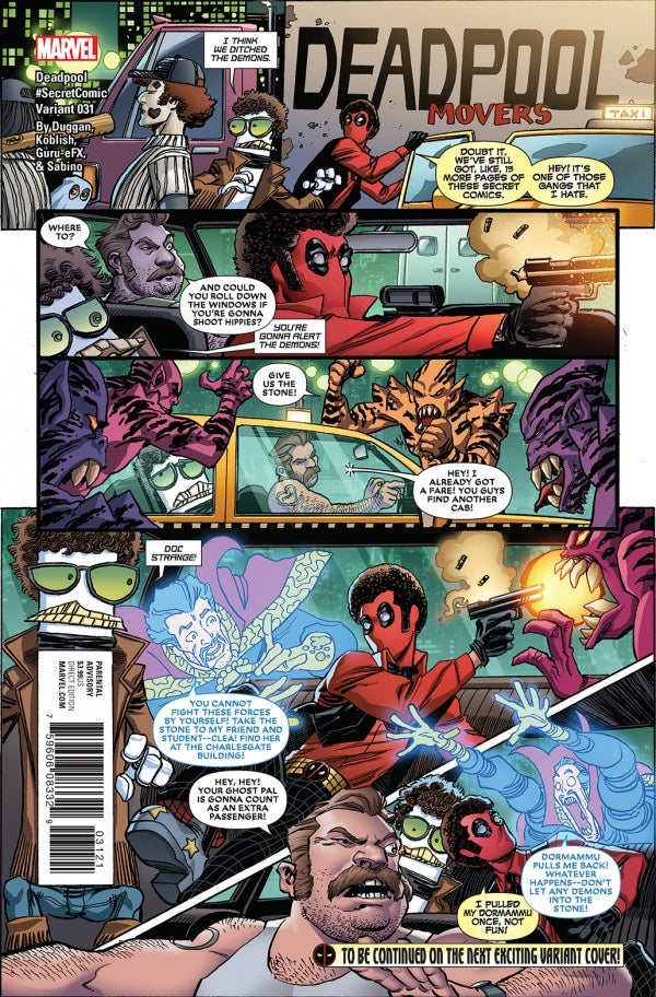 Deadpool #31 (2017) - Scott Koblish #SecretComic Variant