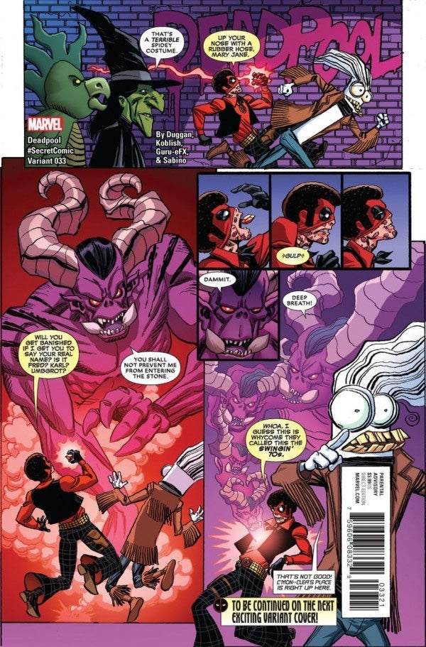 Deadpool #33 (2017) - Scott Koblish #SecretComic Variant