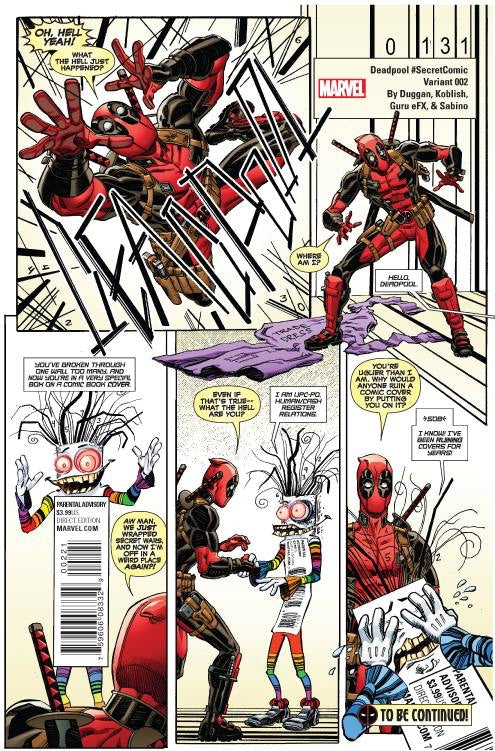 Deadpool #2 (2015) - Secret Comic Variant