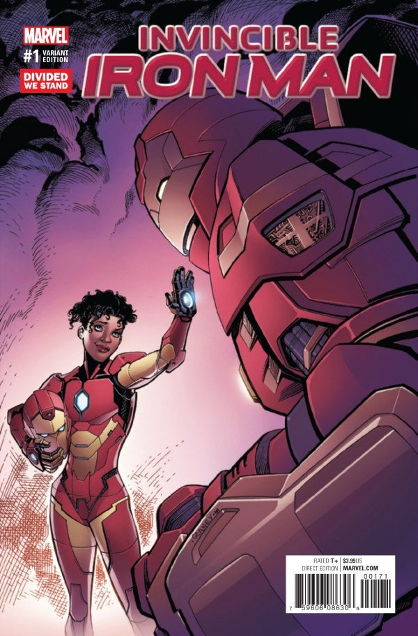 Invincible Iron Man #1 (2016) - Tom Raney Divided We Stand Variant
