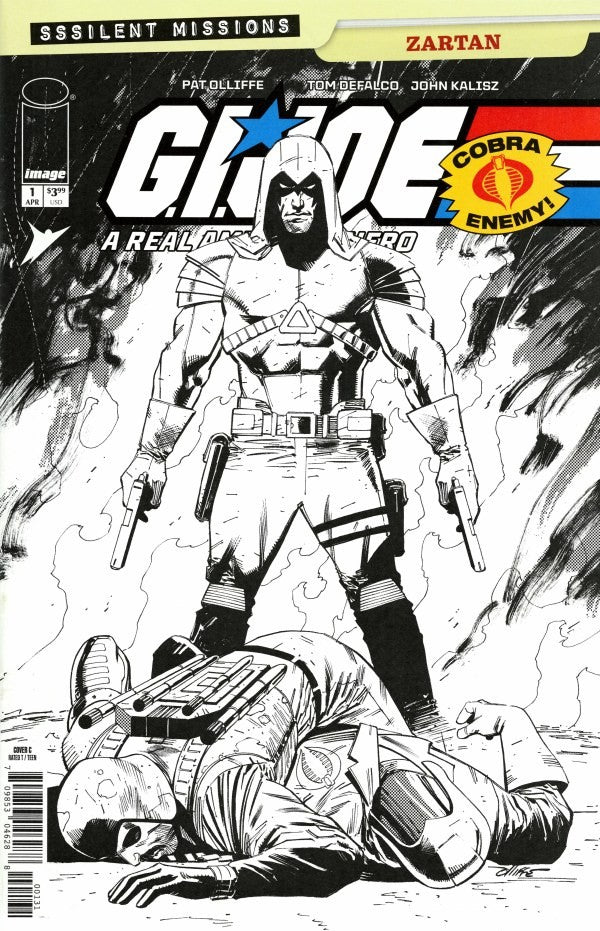 G.I. Joe: A Real American Hero â€“ Sssilent Missions: Zartan #1 (2026) - 1:10 Pat Olliffe Black & White Variant