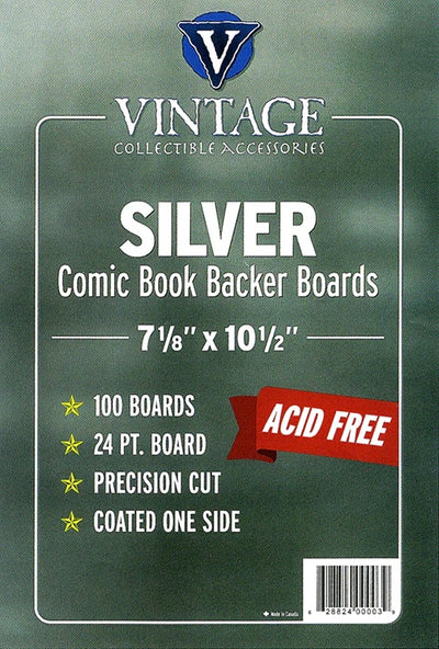 Backer Boards - Silver - 24 pt - 7 1/8" x 10 1/2"