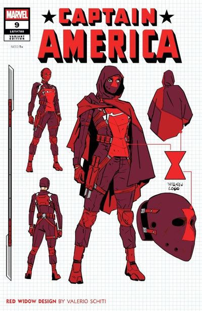 Captain America #9 (2026) - 1:10 Valerio Schiti Design Variant