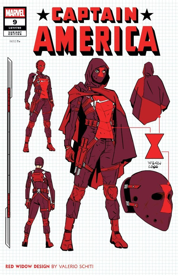 Captain America #9 (2026) - 1:10 Valerio Schiti Design Variant