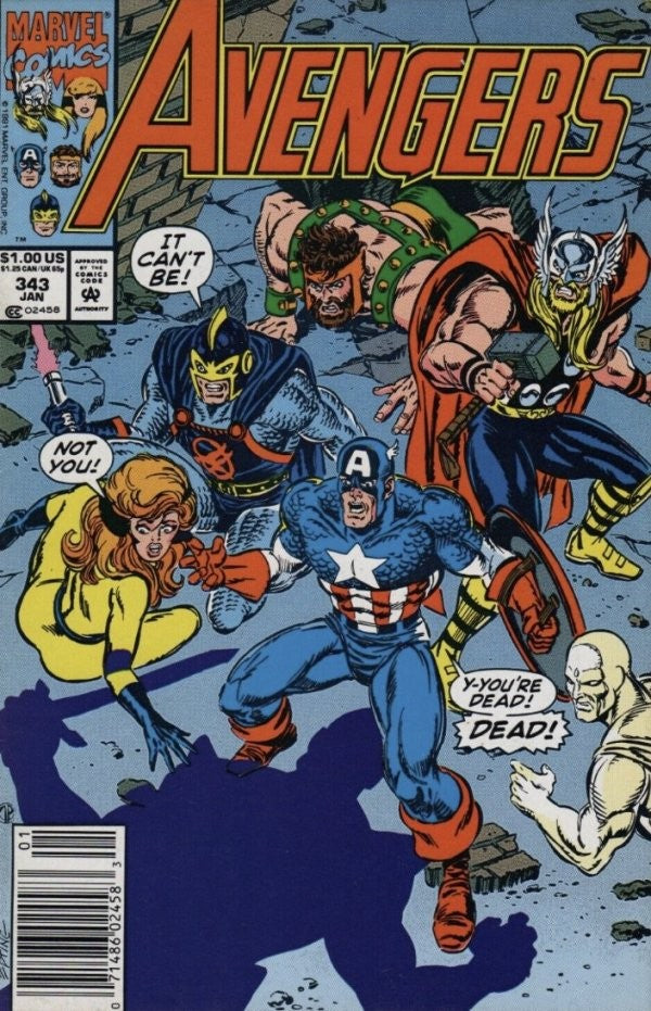 Avengers #343 (1992) Newsstand Edition