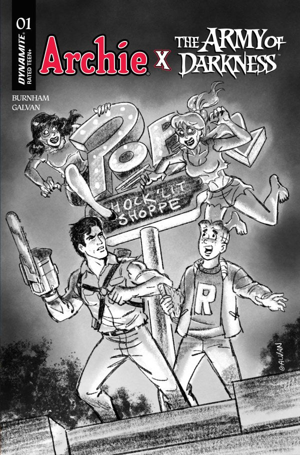 Archie x Army of Darkness #1 (2026) - 1:10 Bill Galvan Black & White Variant