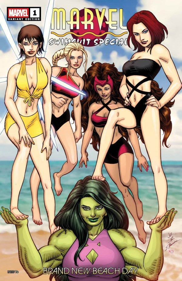 Marvel Swimsuit Special: Brand New Beach Day #1 (2026) - 1:25 John Romita Jr. Variant