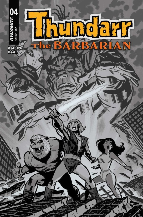 Thundarr the Barbarian #4 (2026) - 1:10 Michael Cho Black & White Variant