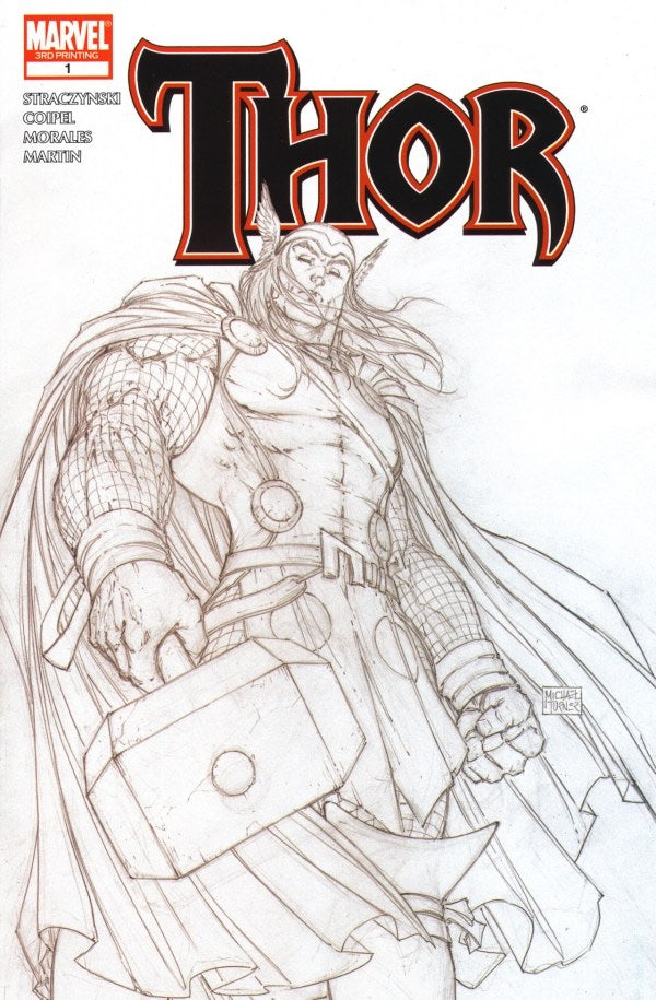 Thor #1 (2007) -  3rd Printing - Turner Sketch Variant