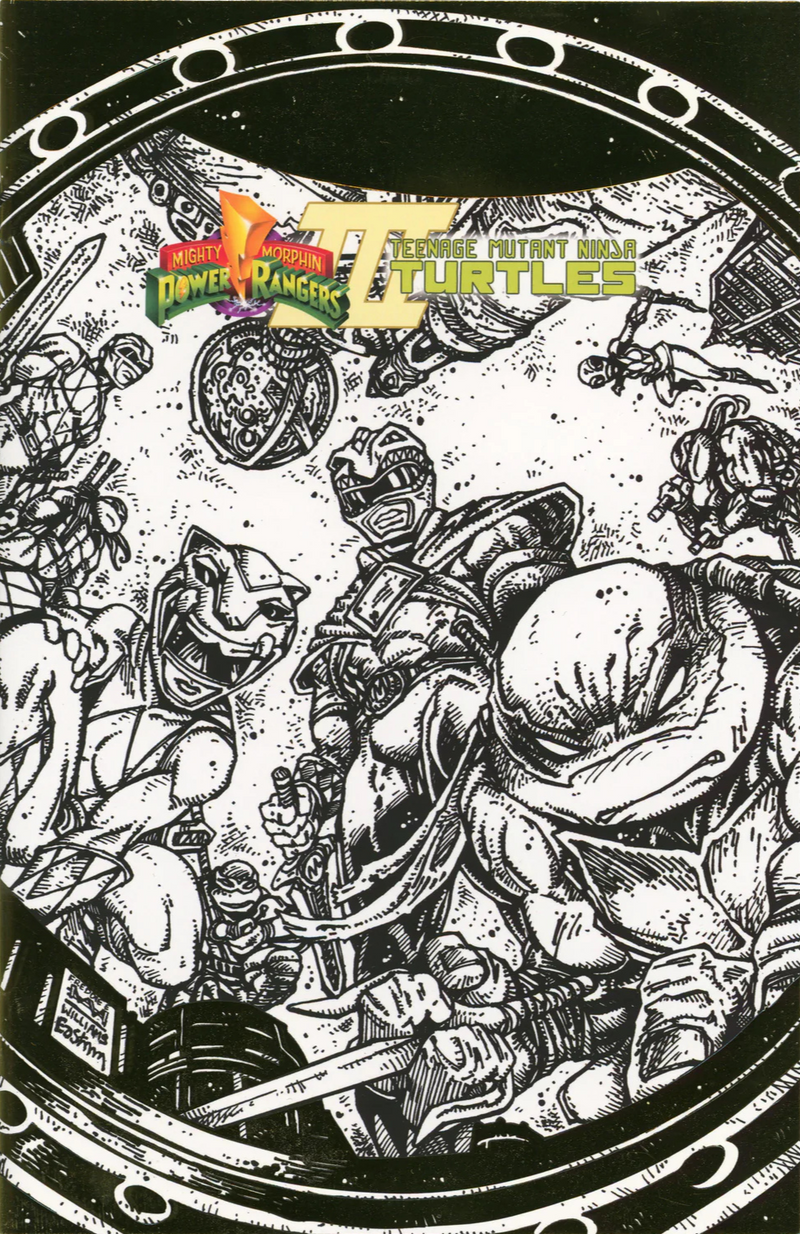 Mighty Morphin Power Rangers/TMNT 3 #1 Ashcan Foil Stamp (2022)