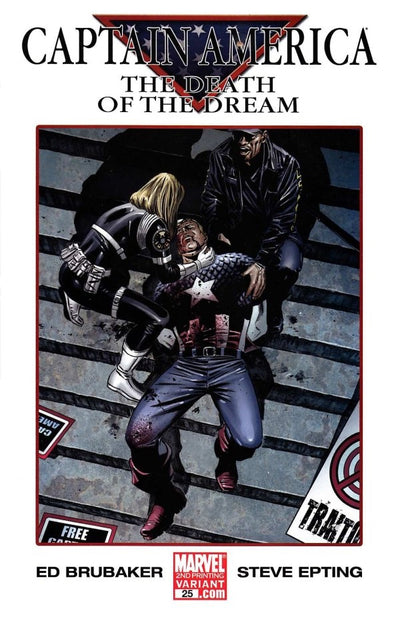Captain America #25 (2007) -  2nd Printing Steve Epting Wraparound