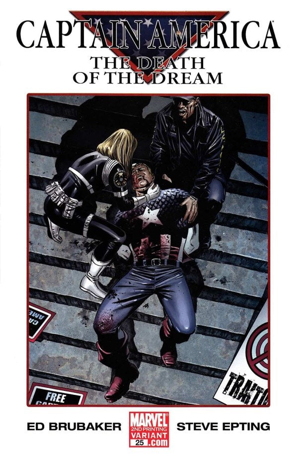 Captain America #25 (2007) -  2nd Printing Steve Epting Wraparound